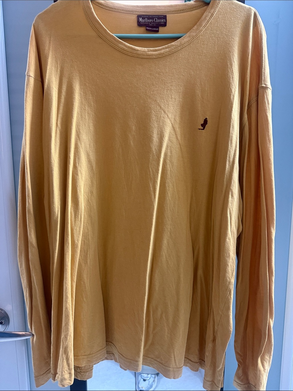 Marlboro Long Sleeve Crewneck Shirt - Mustard Yellow